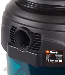 Строительный пылесос Bort BSS-1415-Aqua, синий