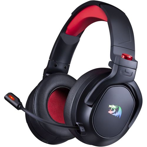 Гарнитура игровая Redragon Nomen, для компьютера и игровых консолей, накладные, радио, черный / красный [71279]