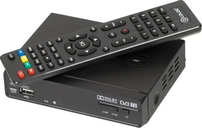 Ресивер DVB-T2 D-Color DC1302HD,  черный