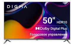 50" Телевизор Digma DM-LED50UBB41 4K Ultra HD, СМАРТ ТВ, Android, темно-серебристый