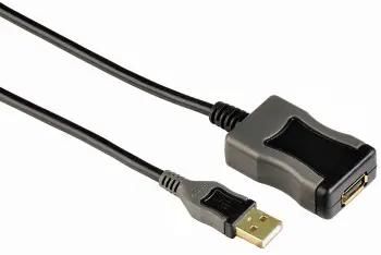 Кабель-удлинитель USB2.0 HAMA Active,  USB A(m) -  USB A(f),  GOLD ,  5м [00078482]