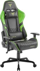 Кресло игровое ZONE 51 Clubpoint, экокожа, до 150кг, черный/зеленый