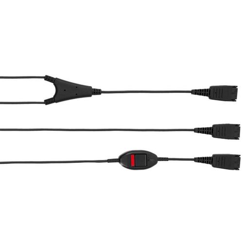 Кабель-переходник аудио Jabra QD Supervisor, QD - 2xQD, 0.8м, черный [8800-02-01]