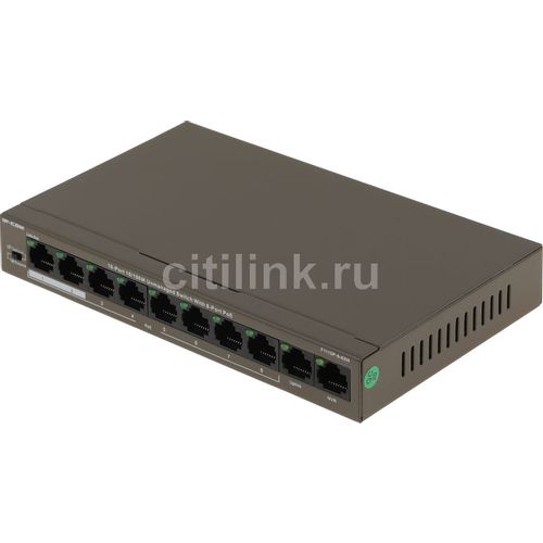 Коммутатор IP-COM F1110P-8-63W, неуправляемый