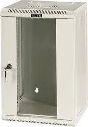 Шкаф коммутационный LanMaster TWT-CBW10G-6U-3X3-GY настенный,  стеклянная передняя дверь,  6U,  312x300 мм