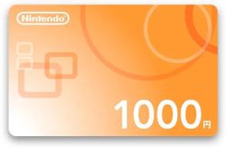 Изображение товара Пополнение игровой валюты Nintendo 1000 JPY Japan,  регион: Япония