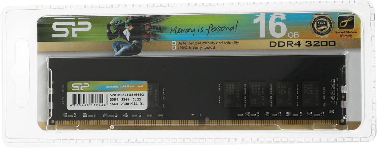 Оперативная память Silicon Power SP016GBLFU320B02 DDR4 - 1x 16ГБ
