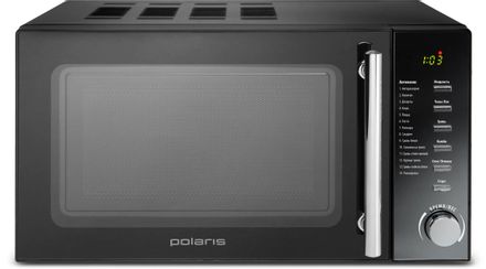 Микроволновая печь Polaris PMO 2002DG RUS, 700Вт, 20л, черный
