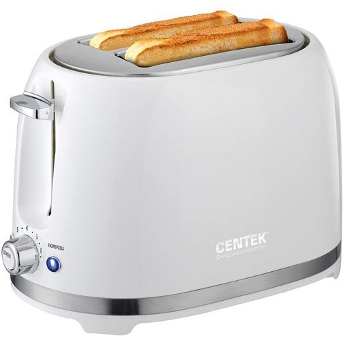 Тостер CENTEK CT-1432, белый/стальной [ct-1432 white]