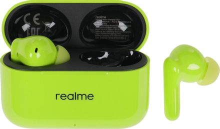 Наушники REALME Buds T200, Bluetooth, внутриканальные, зеленый [6941764462090]