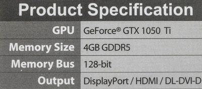 MSI NVIDIA GeForce GTX 1050TI GTX 1050 Ti 4GT OCV1 4