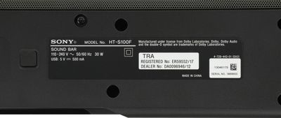 Sony sound sale bar hts100