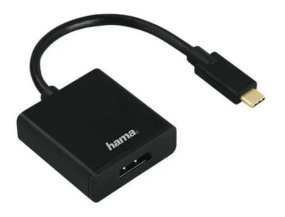 Переходник HAMA USB Type-C (m) - DisplayPort (f), 0.1м, черный [135725 ...