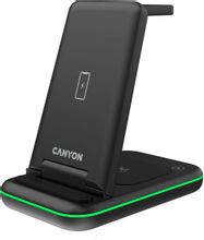 Беспроводное зарядное устройство Canyon WS-304, USB, 15Вт, 3A, черный ...