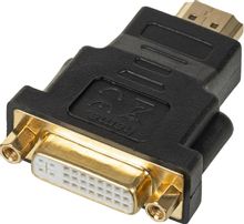 Переходник HAMA H-34036, HDMI (m) - DVI-D (f), GOLD , черный [00034036 ...
