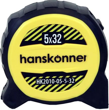 Рулетка строительная HANSKONNER HK2010-05-5-32,  5м x32мм,  с магнитным зацепом
