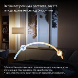 Умная лампа ЯНДЕКС YNDX-00558 E27 RGB 9Вт 806lm Wi-Fi