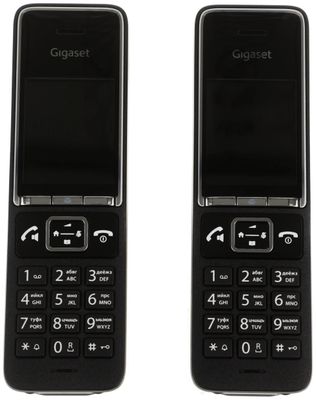 Радиотелефон Gigaset Comfort 550 DUO RUS, черный [l36852-h3001-s304] –  купить в Ситилинк
