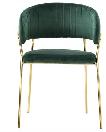 Стул HESBY HSBI_DC72_GREEN, на ножках, велюр, зеленый