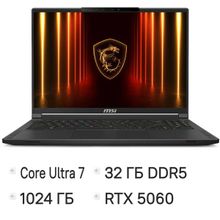 Изображение товара Игровой ноутбук MSI Stealth 16 AI A2HWFG-086XRU 16 OLED 32ГБ DDR5 1ТБ SSD