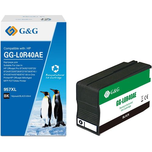 Картридж G&G GG-L0R40AE, 957XL, черный / GG-L0R40AE