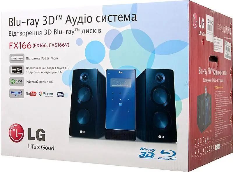 Обзор товара музыкальный центр LG FX166, 160Вт, FM, CD, DVD