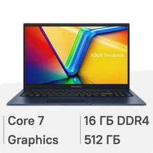 Изображение товара Ноутбук ASUS Vivobook 15 X1504VA-BQ4163 15.6 IPS Intel Core 7 16GB SSD без ОС синий