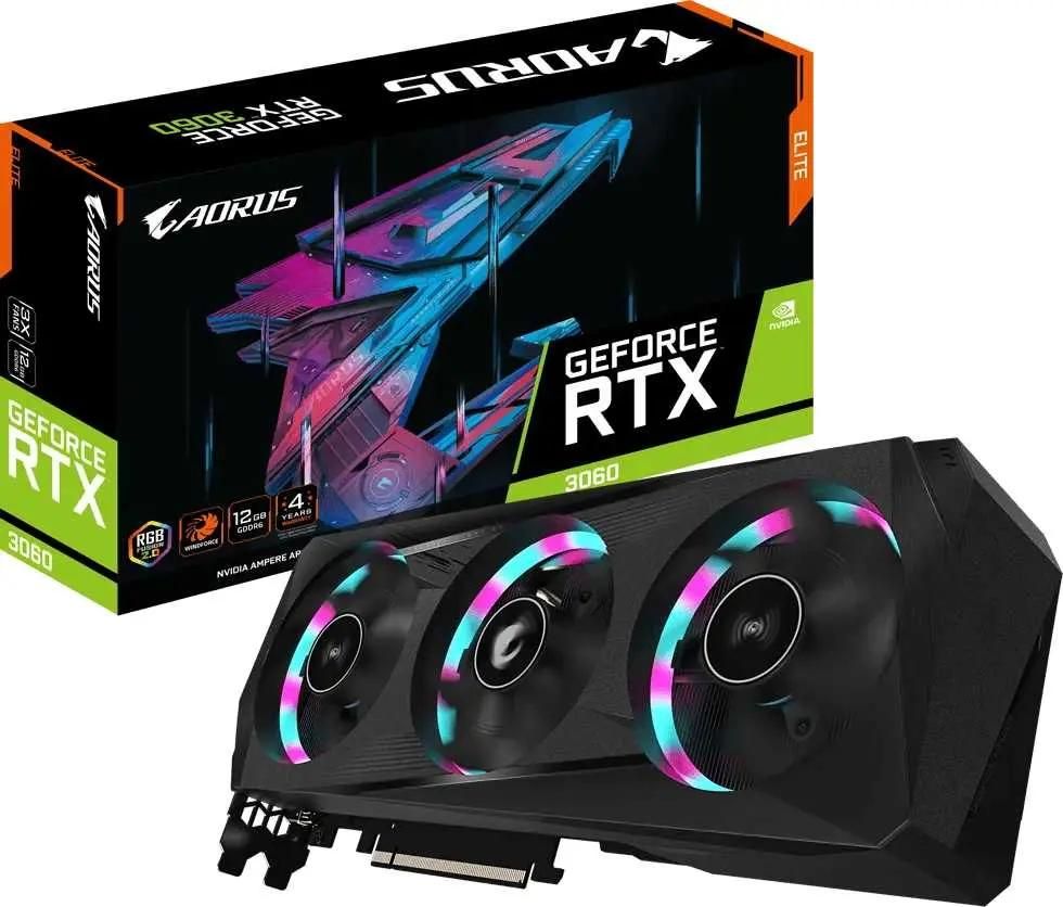 Отзывы на Видеокарта GIGABYTE NVIDIA GeForce RTX 3060 GV-N3060AORUS E-12GD  2.0 LHR 12ГБ GDDR6, LHR, Ret в интернет-магазине СИТИЛИНК (1534251)