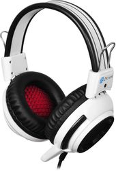 Гарнитура игровая Oklick HS-G300 ARMAGEDDON, проводные, белый / черный
