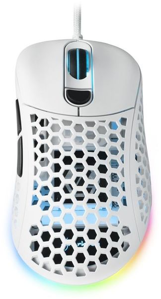 Мышь SHARKOON Light2 200, игровая, оптическая, проводная, USB, белый [light2-200-white]