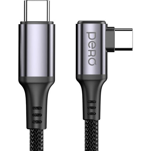 Кабель PERO DC-12, USB Type-C (m) — USB Type-C (m), 1.5м, черный [prdc-12cc]