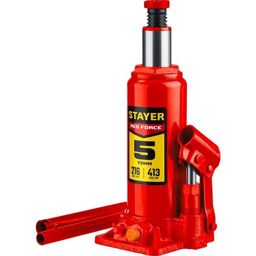 Домкрат гидравлический Stayer 43160-5_z01 бутылочный, 5т