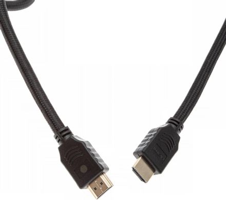 Кабель аудио-видео Cactus CS-HDMI.2-1, HDMI (m) - HDMI (m), ver 2.0, 1м, GOLD, черный