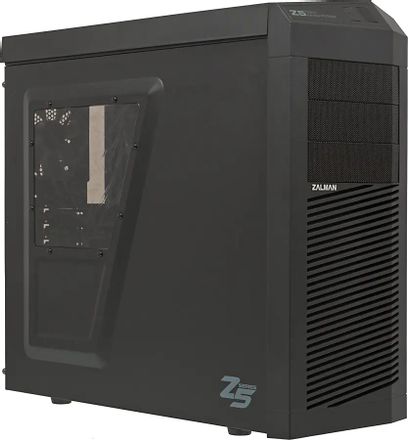 Корпус ATX Zalman Z5 plus, Midi-Tower, без БП,  черный [z5+]