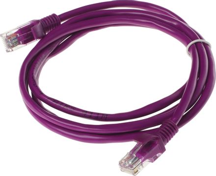 Патч-корд CABLEXPERT PP12-1.5M/V литой (molded), UTP, кат.5E, 1.5м, 4 пары, 26AWG, алюминий омедненный, многожильный, фиолетовый