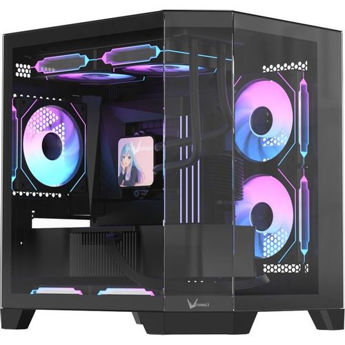 Корпус mATX Formula Crystal Z6M Floe, Micro-Tower, без БП, черный [crystal z6m floe black]