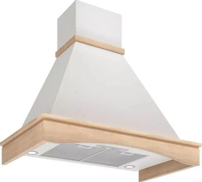 Вытяжка каминная Elikor Вилла 90П-650-П3Д, бежевый/дуб неокрашенный ...