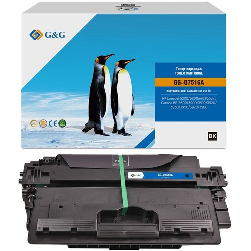 Картридж G&G GG-Q7516A, Q7516A, черный / GG-Q7516A