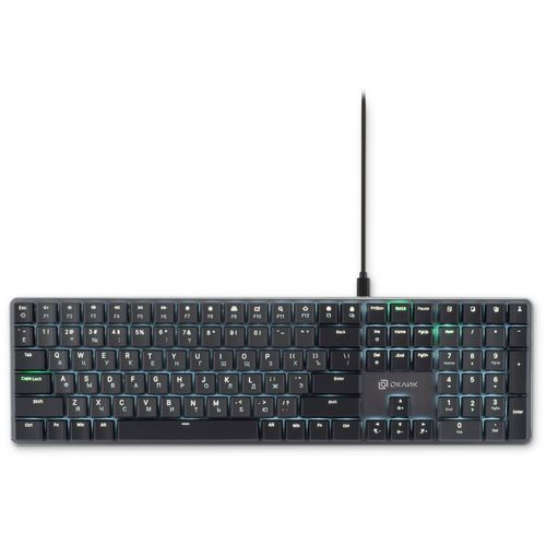 Клавиатура Oklick K953X, проводная, USB, механическая, черный/серый [1901086]