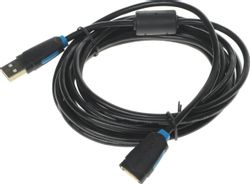 Изображение товара Кабель-удлинитель USB2.0 VENTION CBCBI, USB 2.0 A(m) (прямой) - USB 2.0 A (f) (прямой), GOLD , круглое, 3м, черный Изображение товара Кабель-удлинитель USB2.0 VENTION CBCBI, USB 2.0 A(m) (прямой) - USB 2.0 A (f) (прямой), GOLD , круглое, 3м, черный