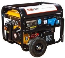 Изображение товара Бензиновый генератор REDVERG RD-G8000ENA, 220/12 В, 6.5кВт, с автозапуском, на колёсах с АКБ
