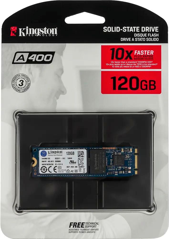 SSD накопитель Kingston A400 SA400M8/120G 120ГБ, M.2 2280, SATA III, M.2 – купить в Ситилинк | 1130845