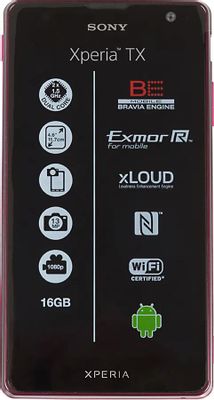 Смартфон Sony Xperia TX LT29i,  розовый