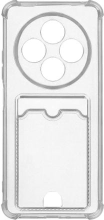 Чехол (клип-кейс) ZIBELINO Silicone Card Holder, для Xiaomi Redmi 14C, прозрачный [zsch-xia-rdm-14c-cam-trn]