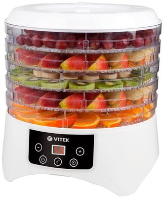 Сушилка для овощей и фруктов Vitek VT-5050, белый, 5 поддонов – купить ...