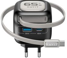 Изображение товара Сетевое зарядное устройство HAVIT UC253 65W USB-A USB-C черное