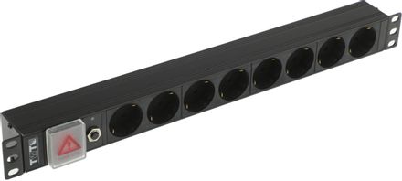 Блок распределения питания LanMaster TWT-PDU19-10A8P-1.8 , горизонт.размещ., SchukoХ8, Тип вход. тока 10A, 1.8м