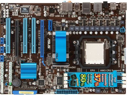 Материнская плата ASUS M4A87TD EVO, SocketAM3, AMD 870, ATX, Ret