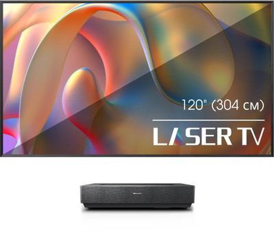 120" Лазерный телевизор Hisense Laser TV 120L5H, 4K Ultra HD, серебристый, СМАРТ ТВ, Vidaa