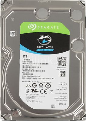 Жесткий диск Seagate Skyhawk ST8000VX0022, 8ТБ, HDD, SATA III, 3.5 ...
